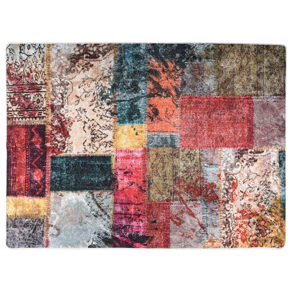 vidaXL Covor lavabil, mozaic multicolor, 120x180 cm, antiderapant