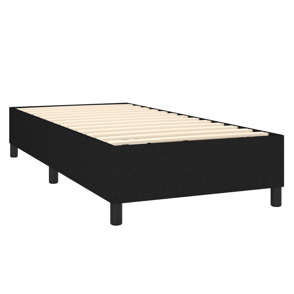 vidaXL Cadru de pat, negru, 90x190 cm, material textil