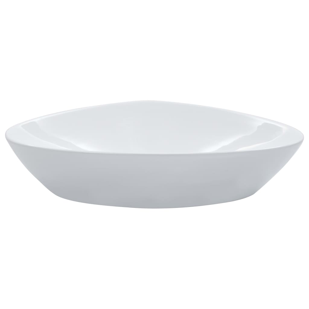 vidaXL Chiuvetă de baie, alb, 58,5 x 39 x 14 cm, ceramică