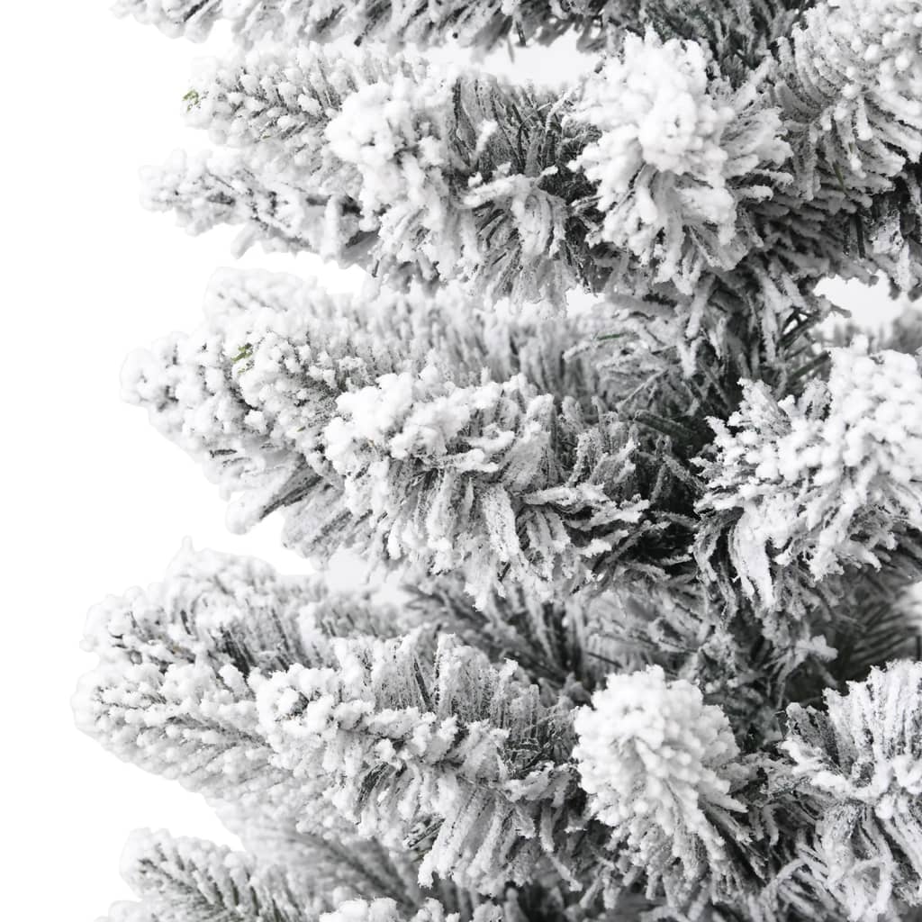 vidaXL Brad de Crăciun artificial slim cu zăpadă pufoasă 210 cm PVC&PE