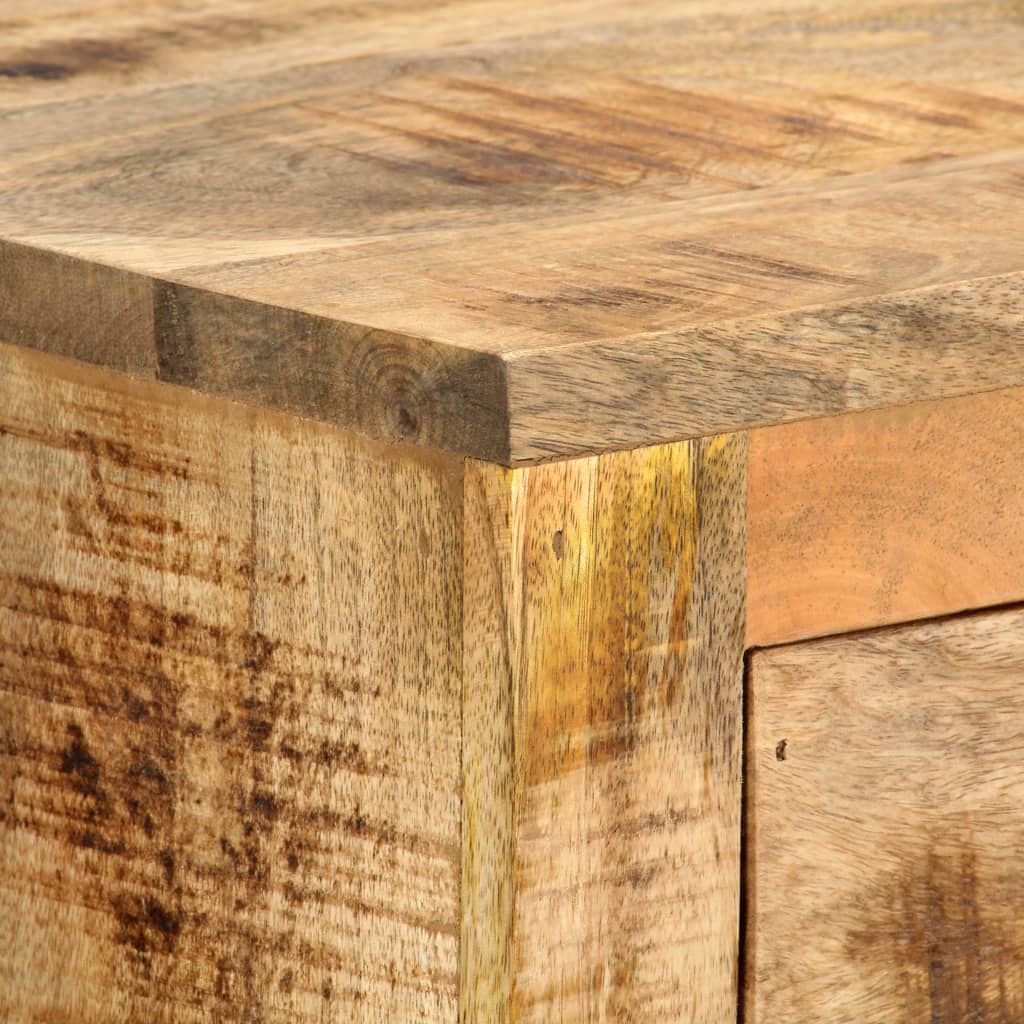 vidaXL Dulap lateral cu roți, 70 x 40 x 75 cm, lemn masiv de mango