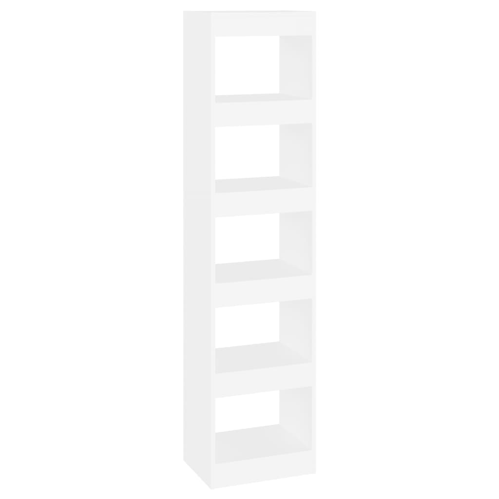 vidaXL Bibliotecă/Separator cameră, alb, 40x30x166 cm