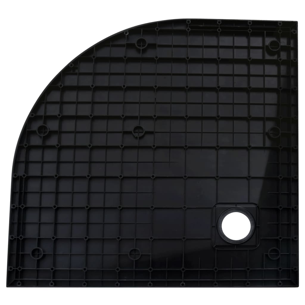 vidaXL Cădiță de duș, negru, 90x90 cm, SMC
