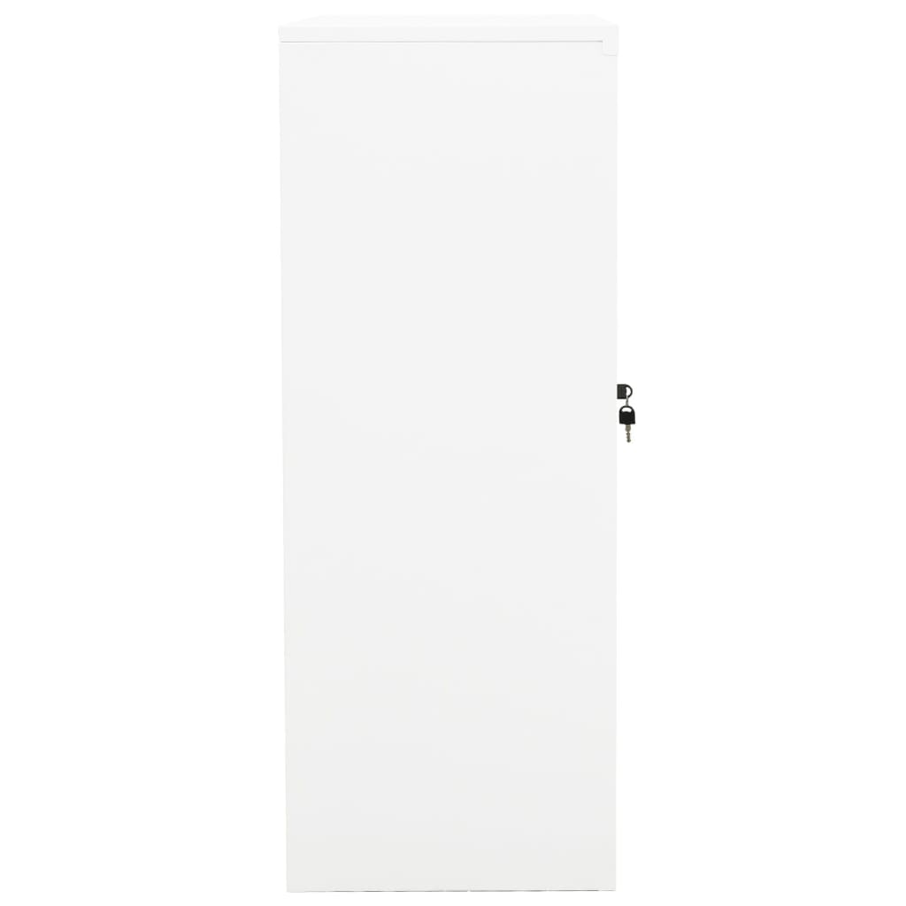 vidaXL Dulap de birou, alb, 90x40x105 cm, oțel