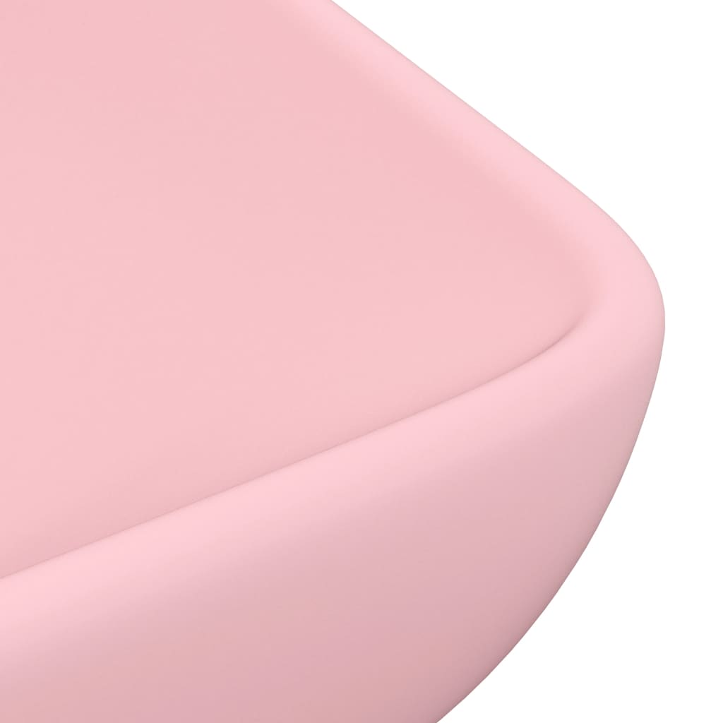 vidaXL Chiuvetă dreptunghiulară de lux, roz mat, 71 x 38 cm, ceramică