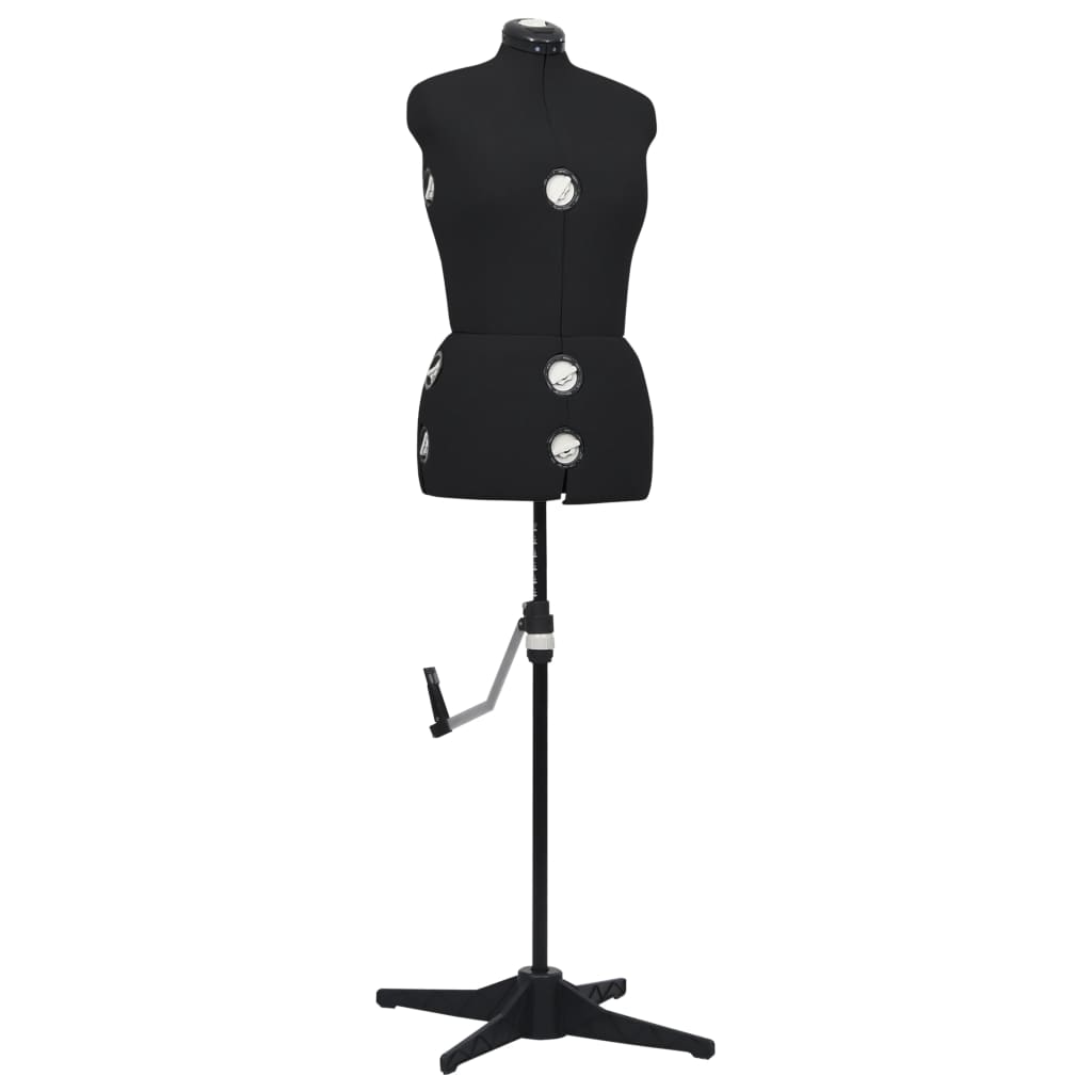 vidaXL Formă pentru rochie femeie reglabilă negru, dimensiune M 40-46