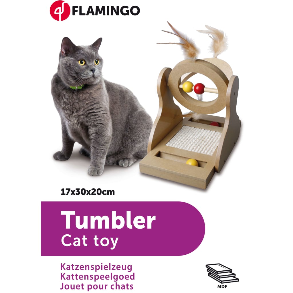FLAMINGO Jucărie de zgâriat pentru pisici, lemn