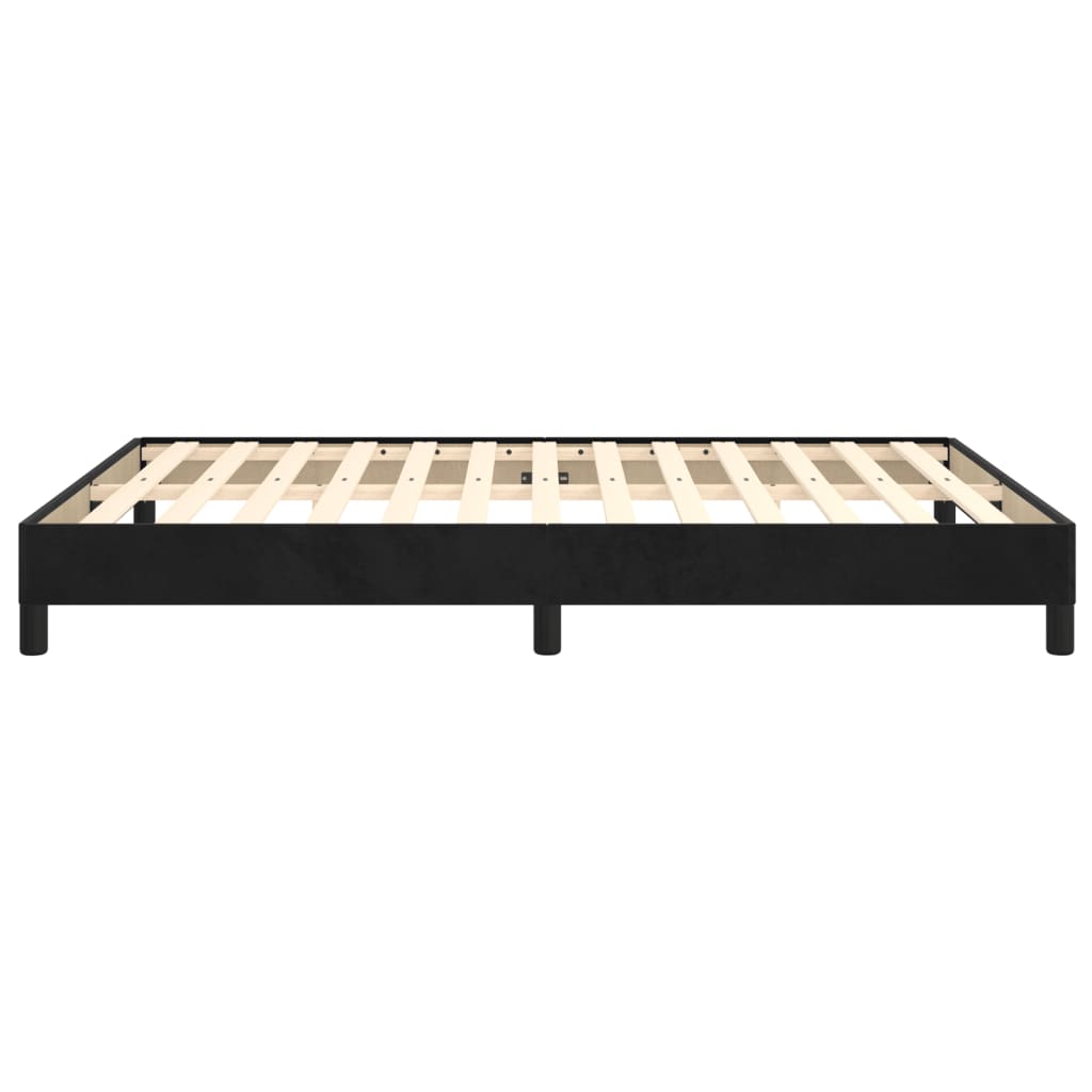 vidaXL Cadru de pat, negru, 140x200 cm, catifea