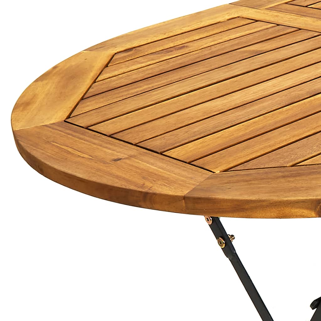 vidaXL Set mobilier de exterior pliabil, 9 piese, lemn masiv de acacia