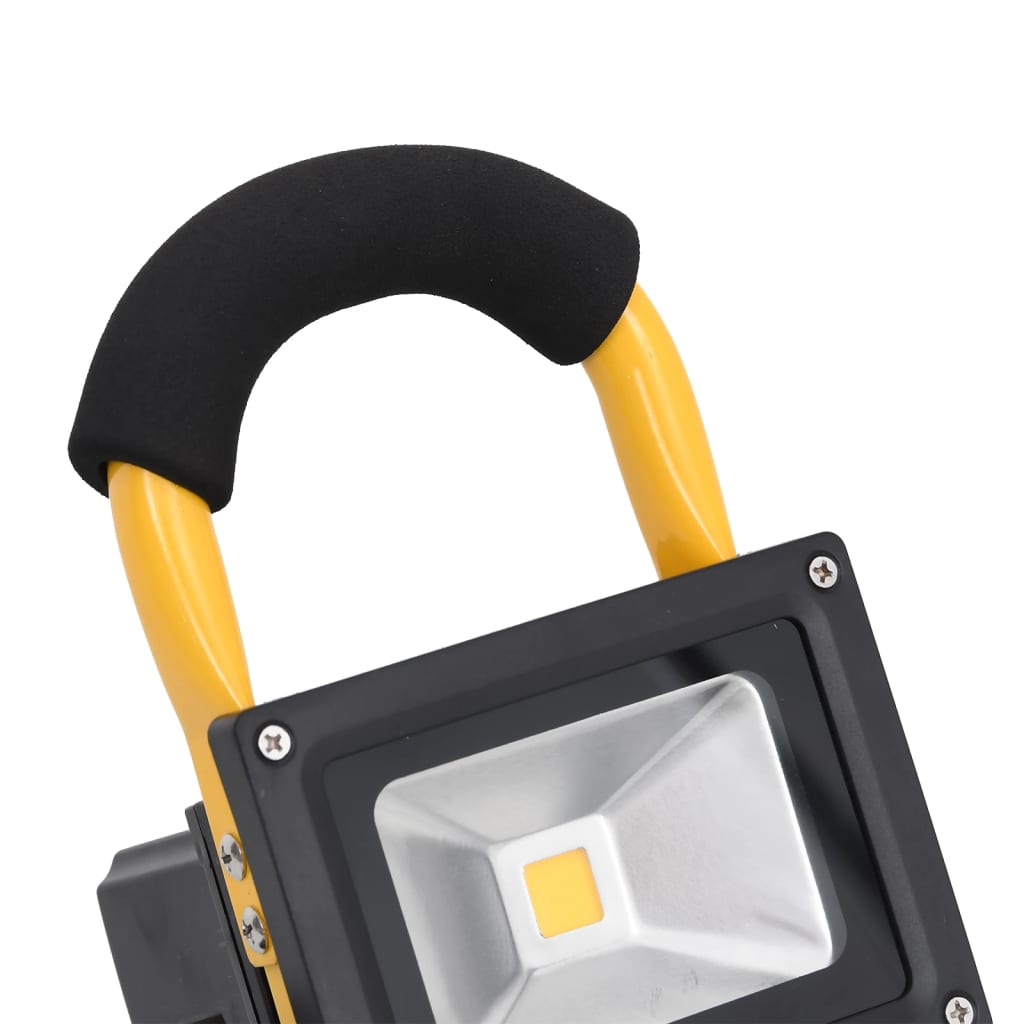 vidaXL Reflector cu LED reîncărcabil cu mâner, 10 W, alb cald