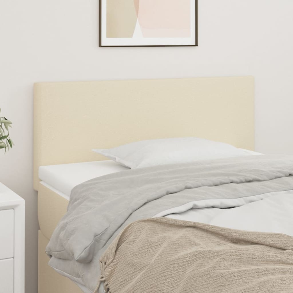 vidaXL Tăblie de pat, crem, 90x5x78/88 cm, piele ecologică