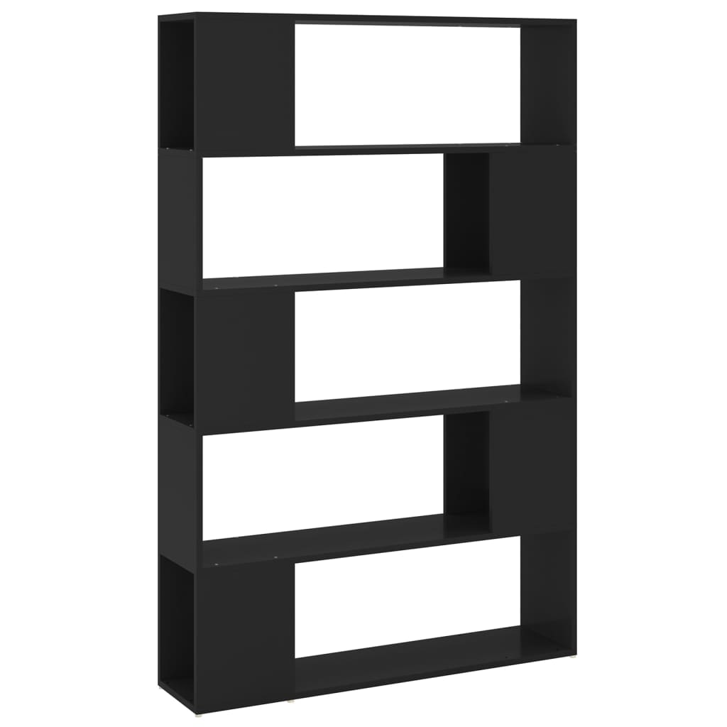 vidaXL Bibliotecă/Separator cameră, negru, 100x24x155 cm, PAL