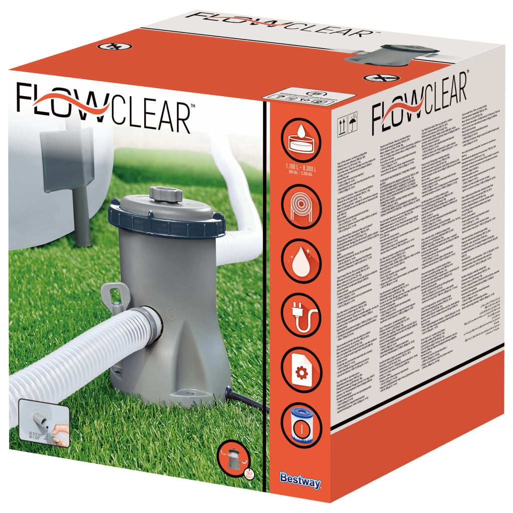 Bestway Pompă de filtrare piscină Flowclear, 330 gal
