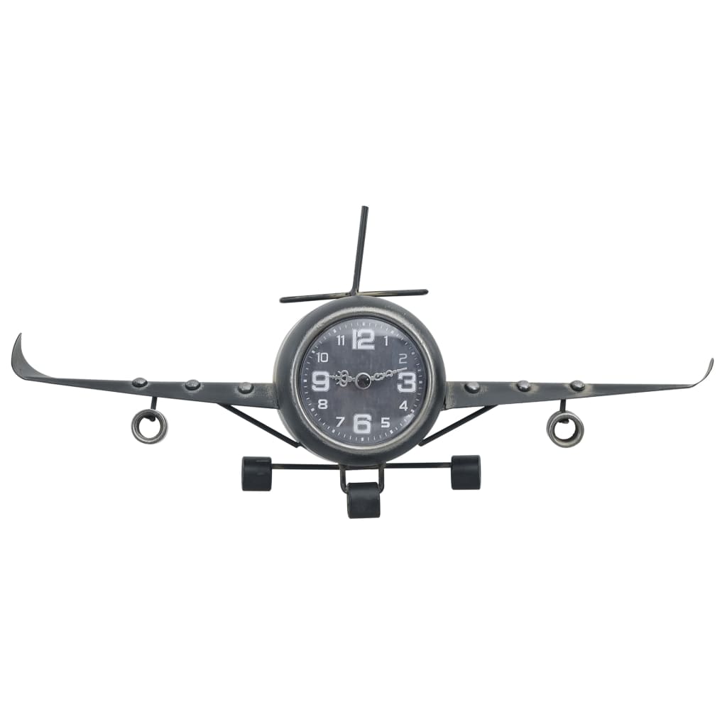 vidaXL Ceas, design aviator, gri, 41x8x17 cm, metal