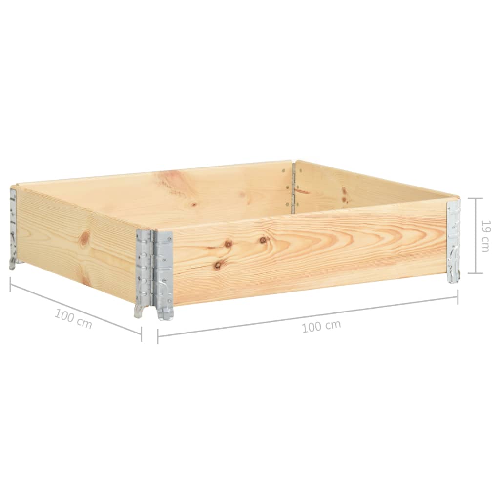 vidaXL Strat înălțat, 100 x 100 cm, lemn masiv de pin