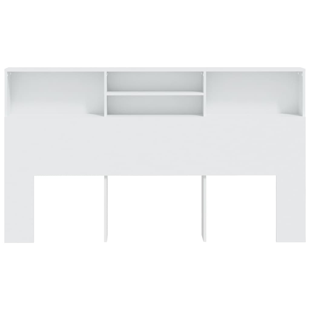 vidaXL Tăblie de pat cu dulap, alb, 180x19x103,5 cm
