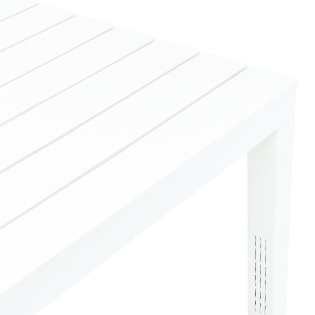 vidaXL Masă de grădină, alb, 78 x 78 x 72 cm, plastic