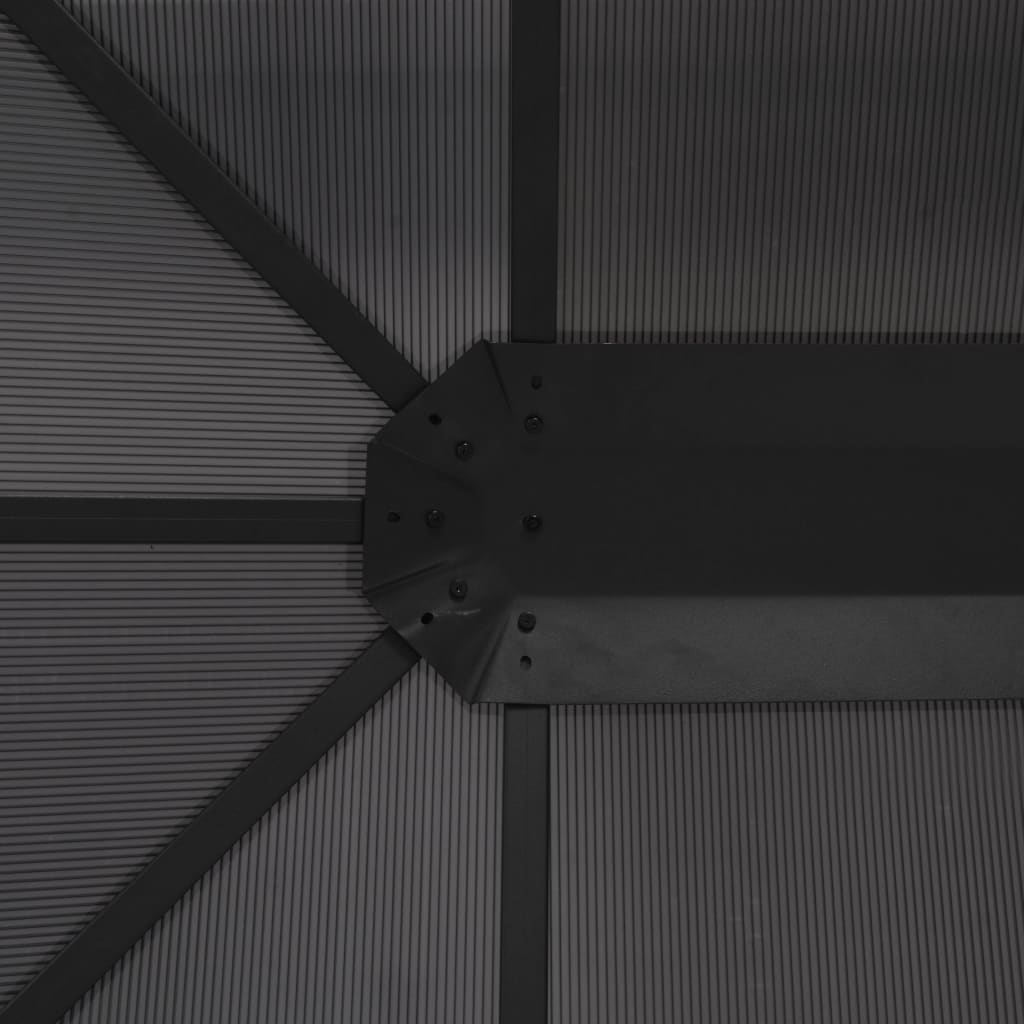 vidaXL Pavilion cu perdea, negru, 4 x 3 x 2,6 m, aluminiu