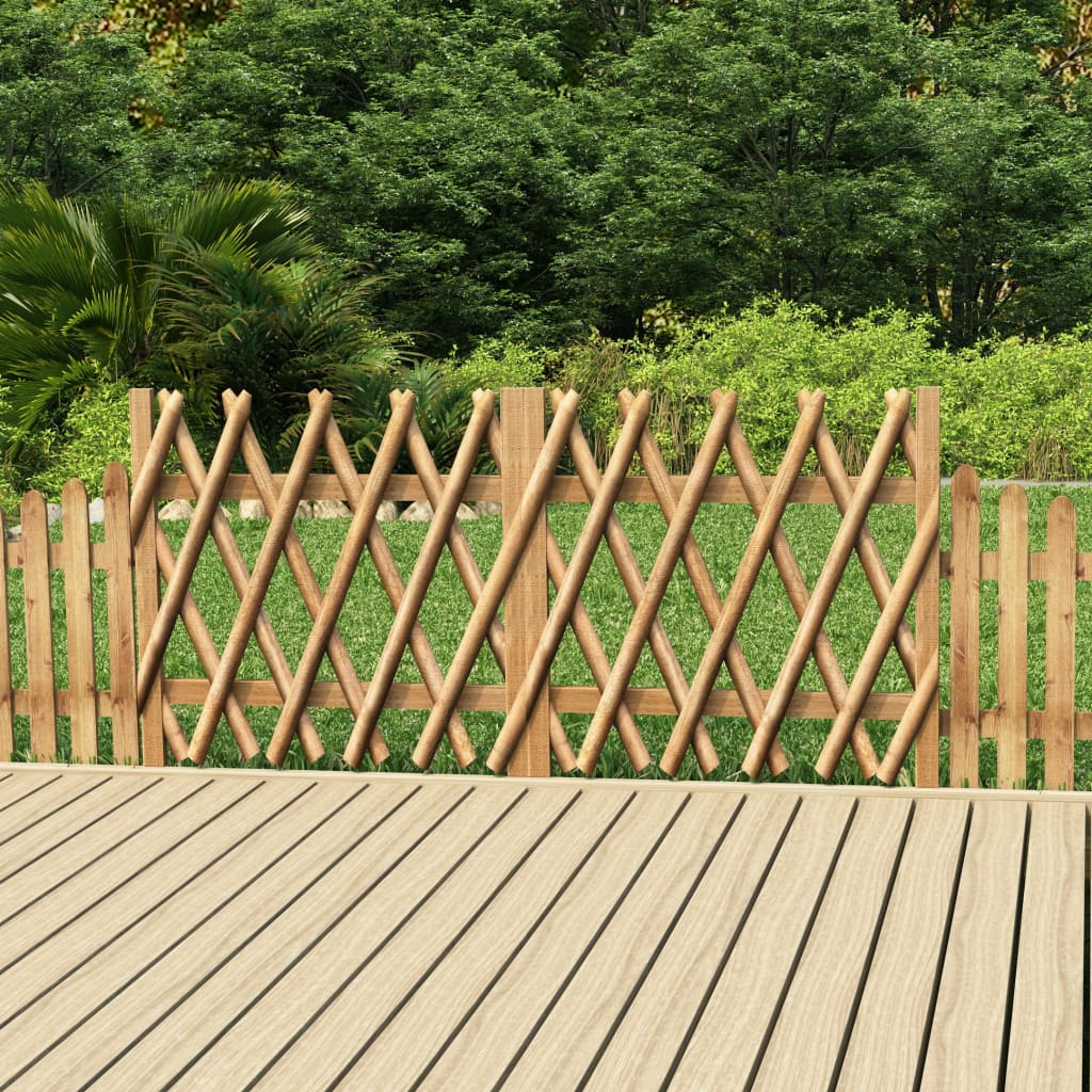 vidaXL Porți de grădină, 2 buc., 300 x 100 cm, lemn de pin impregnat