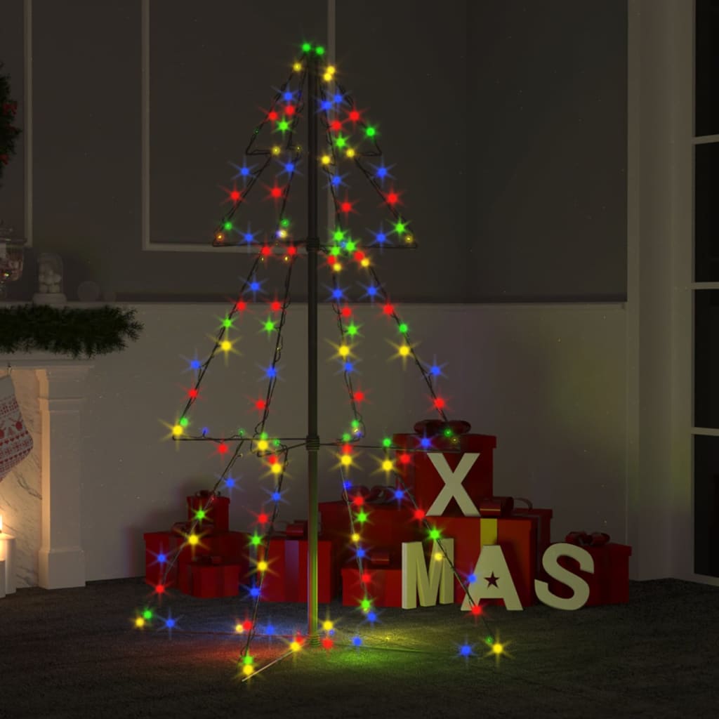 vidaXL Brad de Crăciun conic 160 LED-uri, 78x120 cm, interior/exterior