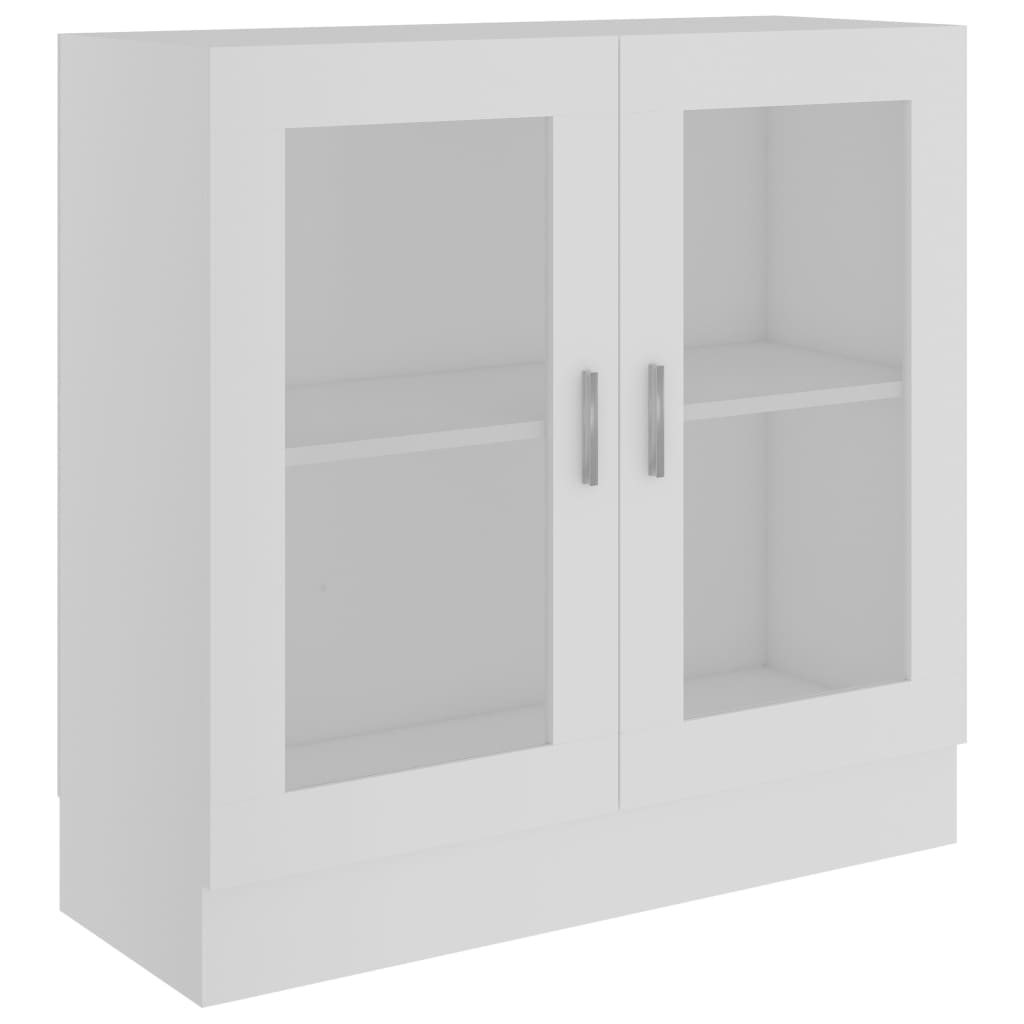 vidaXL Dulap cu vitrină, alb, 82,5 x 30,5 x 80 cm, PAL