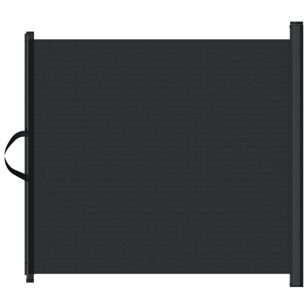 vidaXL Poartă retractabilă animale de companie, negru, 82,5x125 cm