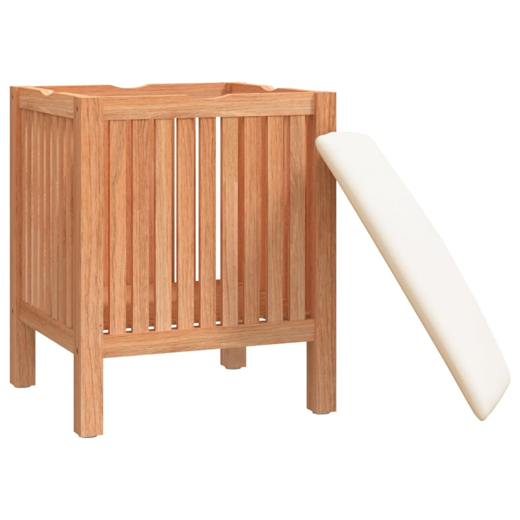 vidaXL Taburet de baie, 40,5x40x52 cm, lemn masiv de nuc