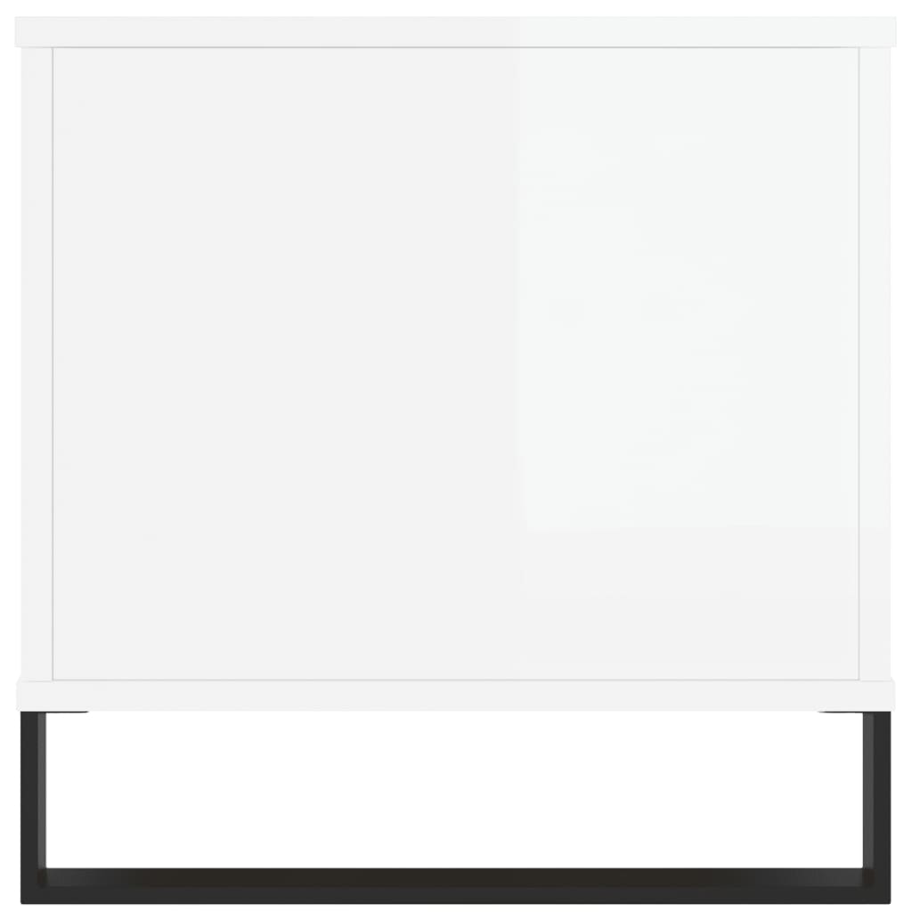 vidaXL Măsuță de cafea, alb extralucios, 90x44,5x45 cm, lemn compozit
