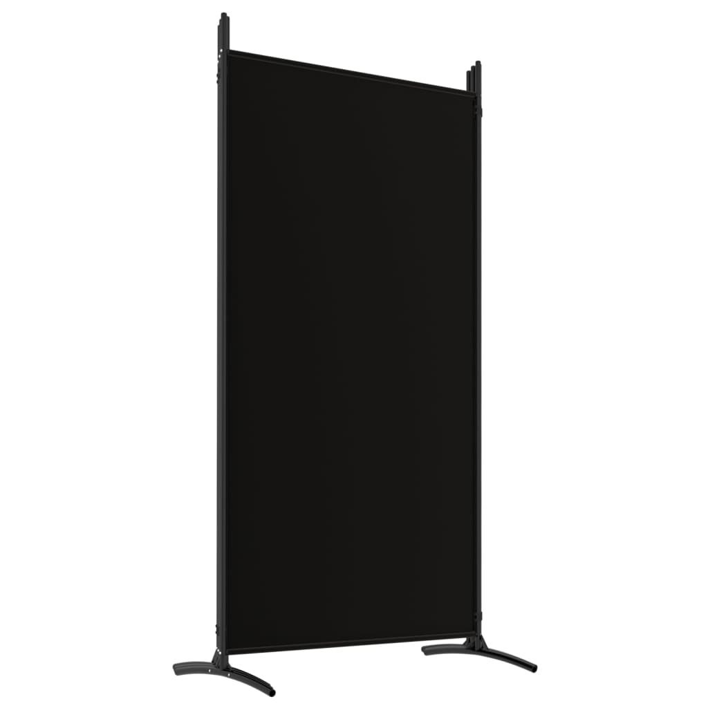 vidaXL Paravan de cameră cu 5 panouri, negru, 433x180 cm, textil