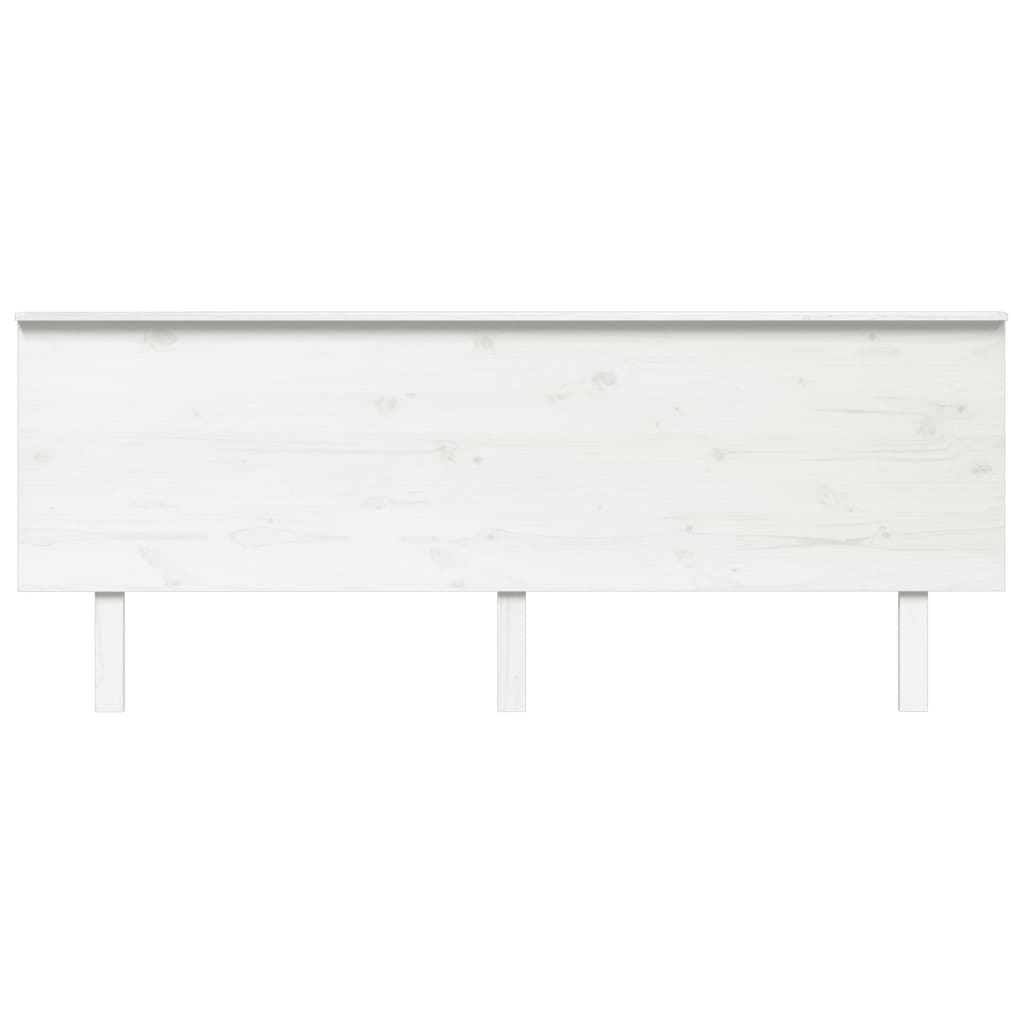 vidaXL Tăblie de pat, alb, 204x6x82,5 cm, lemn masiv de pin