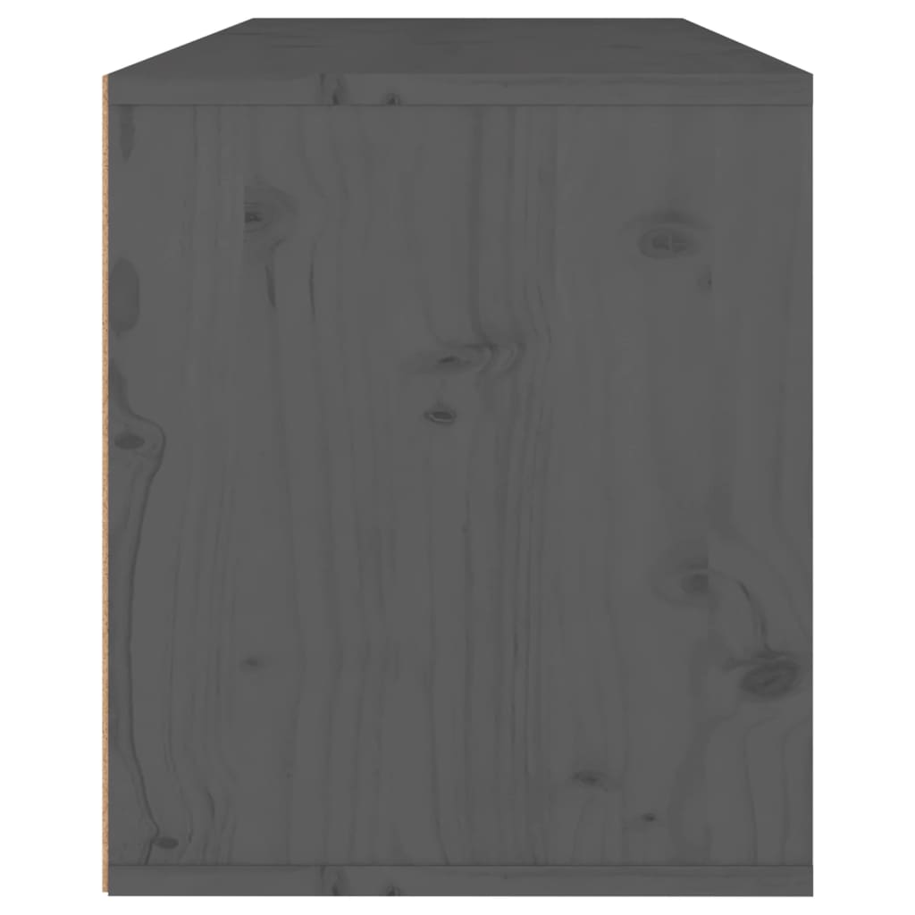vidaXL Dulap de perete, gri, 80x30x35 cm, lemn masiv de pin