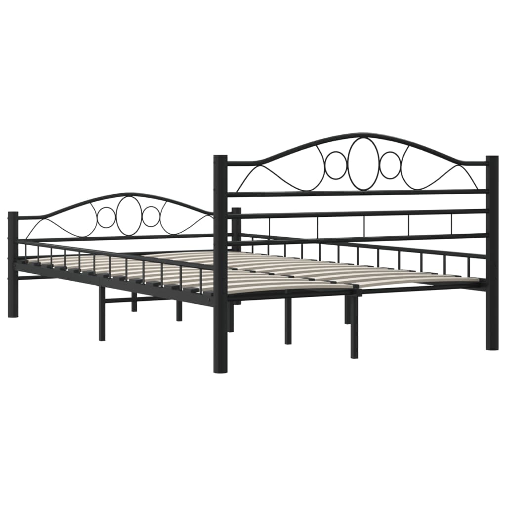 vidaXL Cadru de pat, negru, 120 x 200 cm, oțel