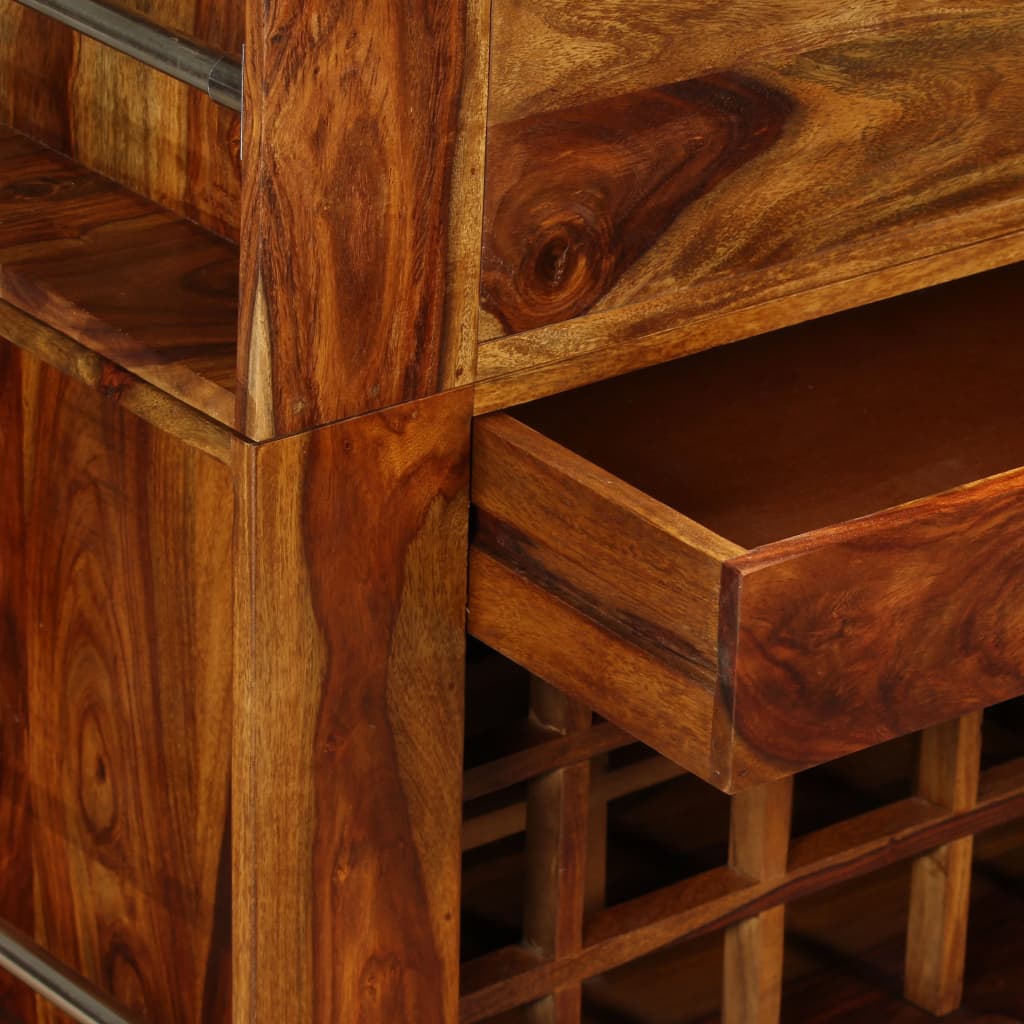 vidaXL Dulap bar din lemn masiv de sheesham, 85 x 40 x 95 cm