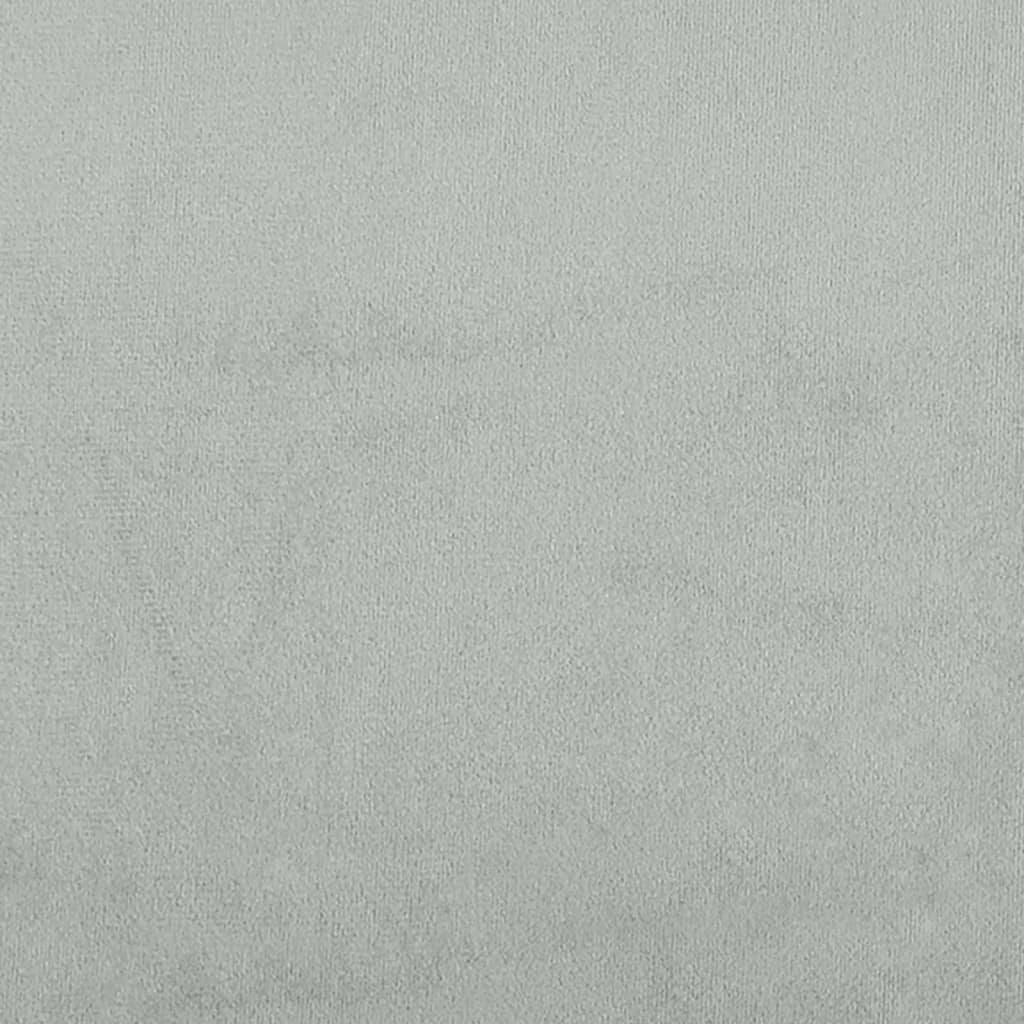 vidaXL Banchetă cu spătar, gri deschis, 119,5x64,5x75 cm, catifea