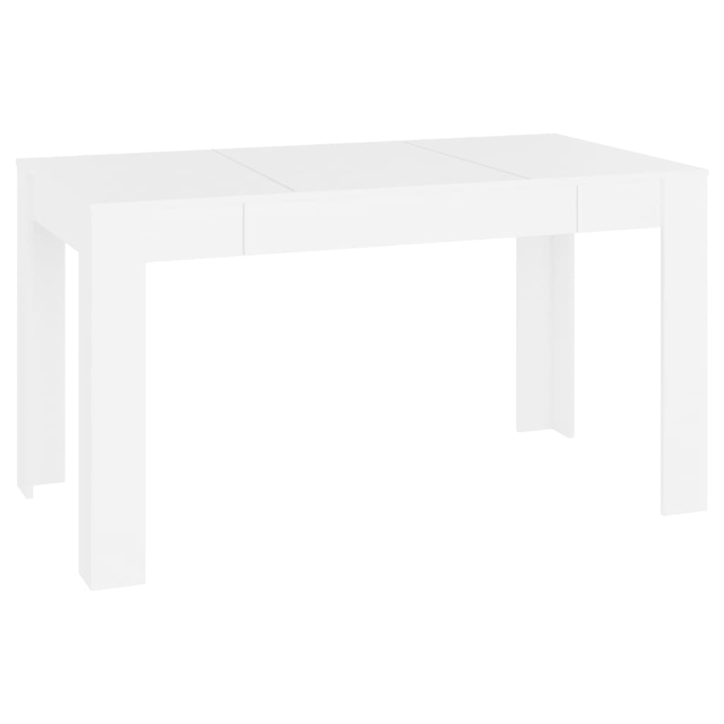 vidaXL Masă de sufragerie, alb, 140x74,5x76 cm, lemn prelucrat