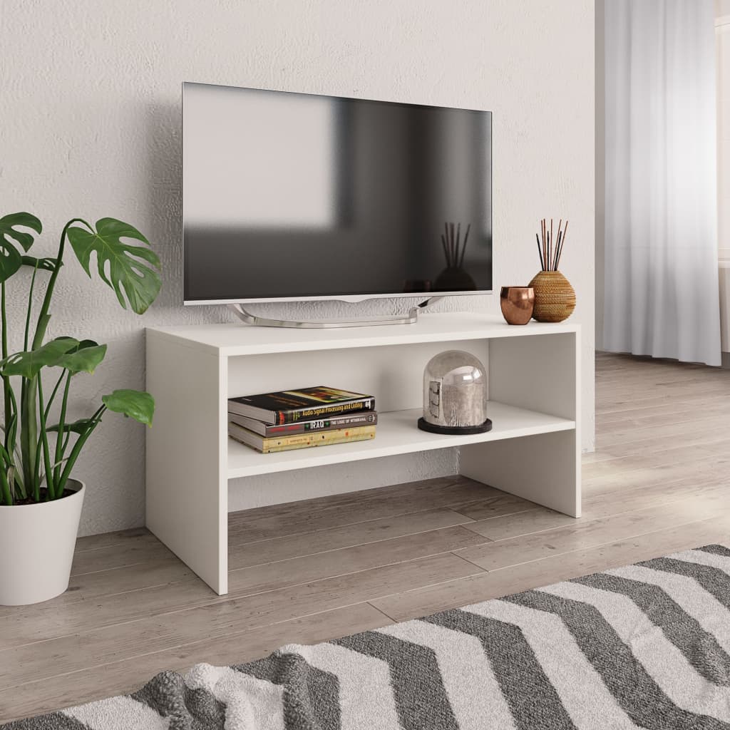 vidaXL Comodă TV, alb, 80x40x40 cm, PAL