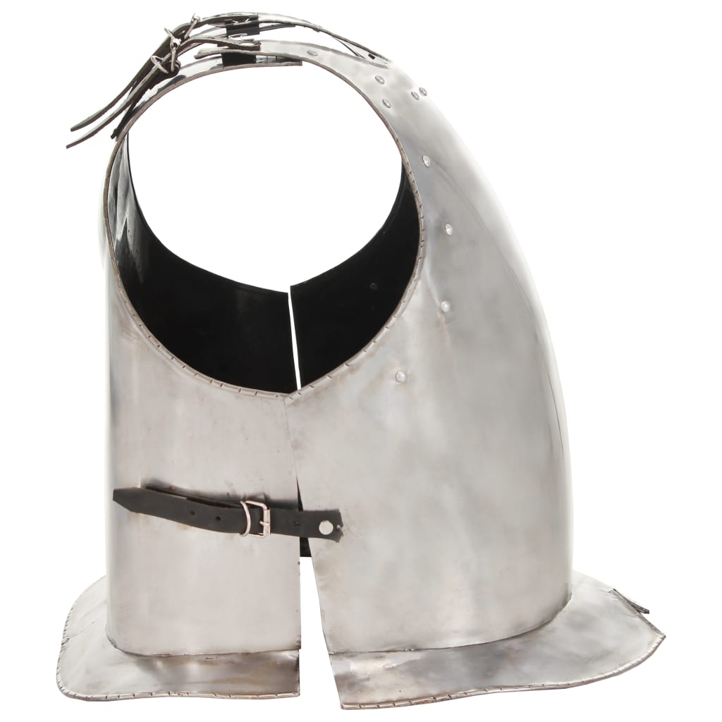 vidaXL Replică armură cavaler medieval jocuri cu roluri argintiu oțel