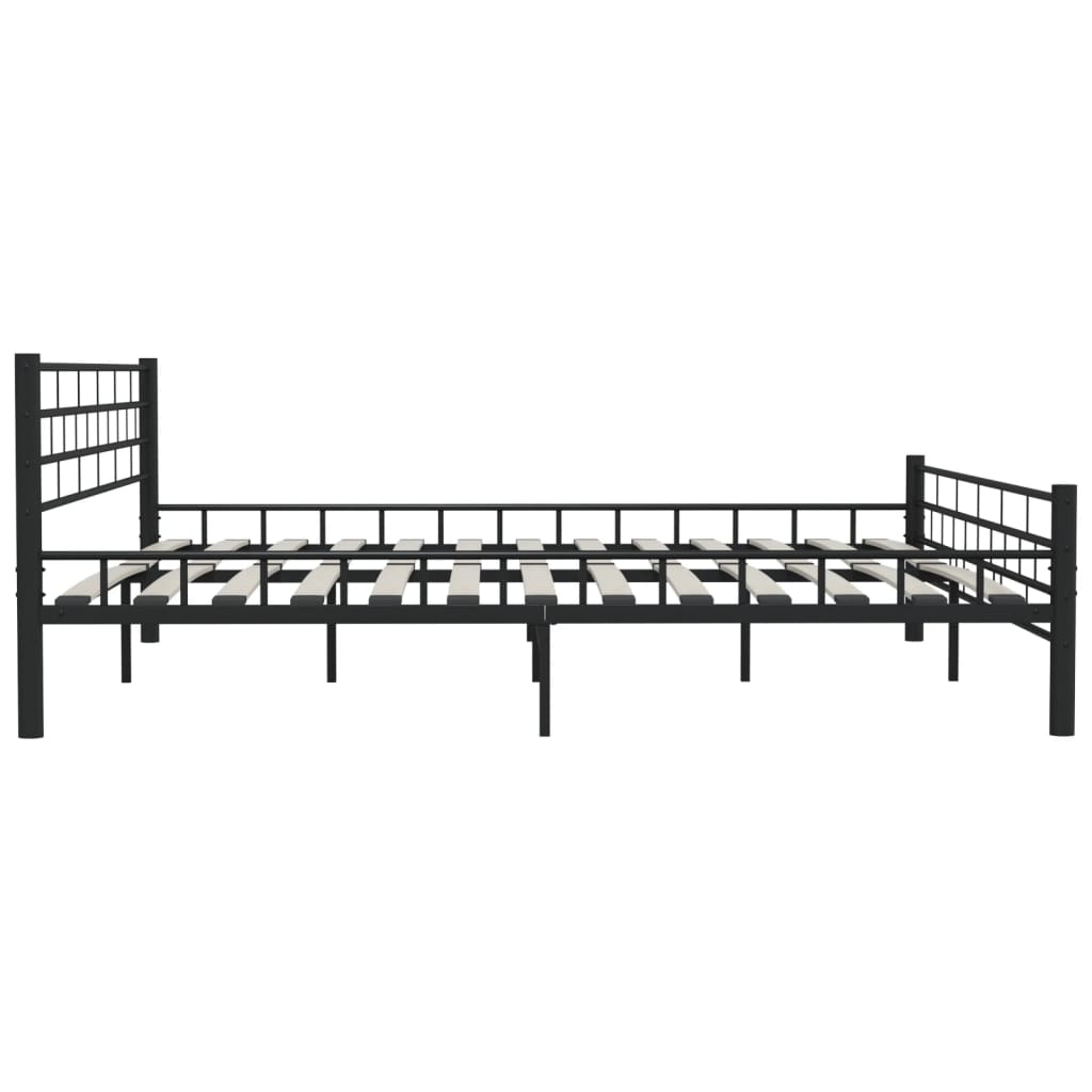 vidaXL Cadru de pat, negru, 200 x 200 cm, oțel