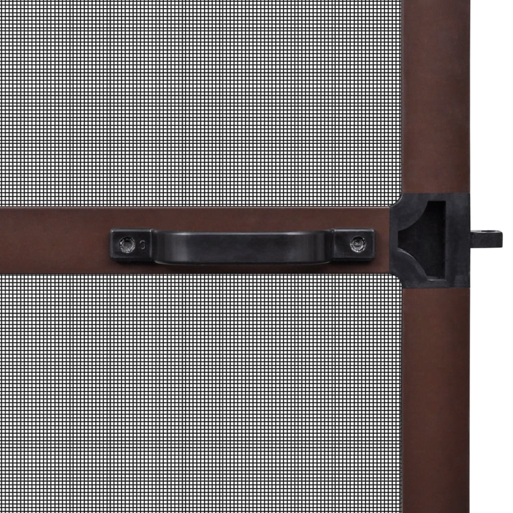 vidaXL Plasă insecte cu balamale pentru uși, maro, 100 x 215 cm