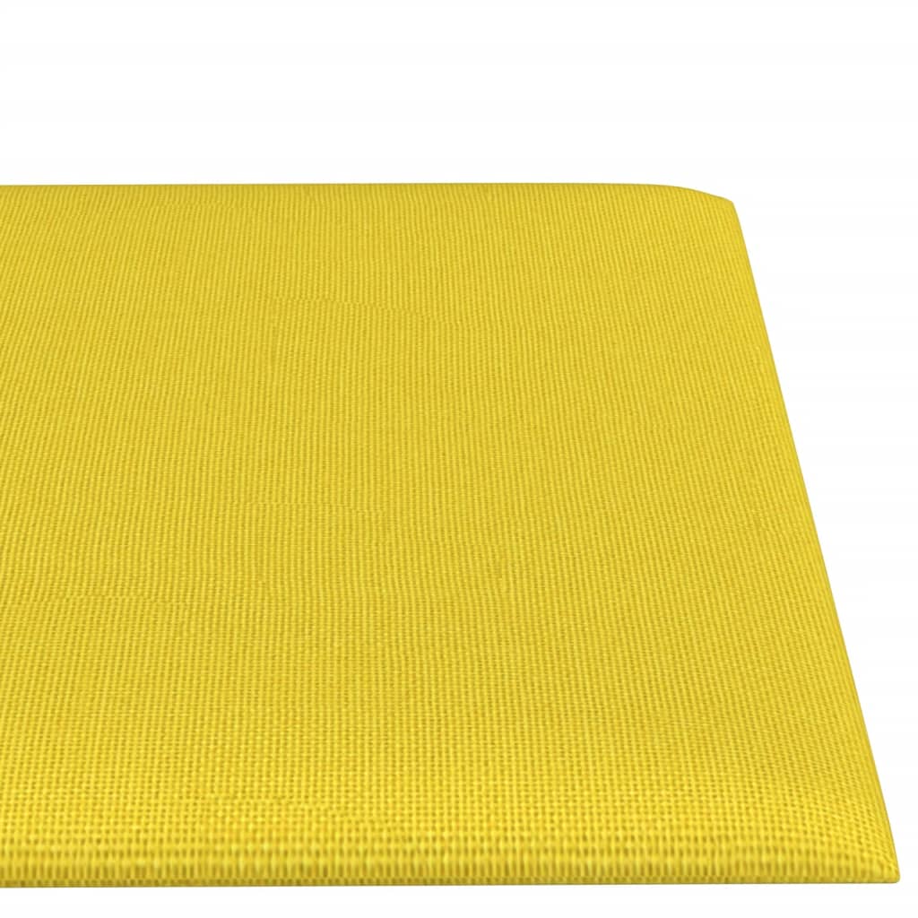 vidaXL Panouri perete 12 buc. galben deschis 60x15 cm textil 1,08 m²
