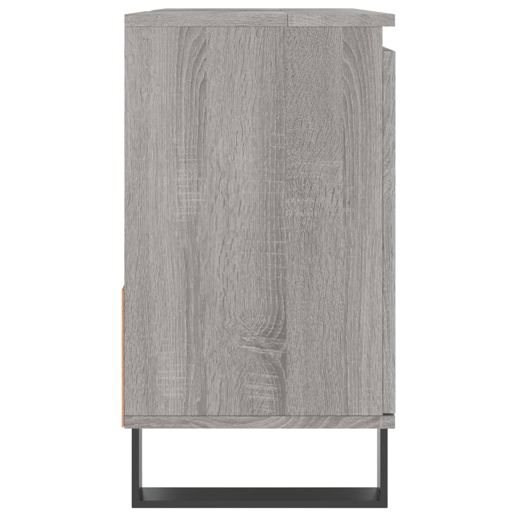 vidaXL Dulap de baie, gri sonoma, 65x33x60 cm, lemn prelucrat