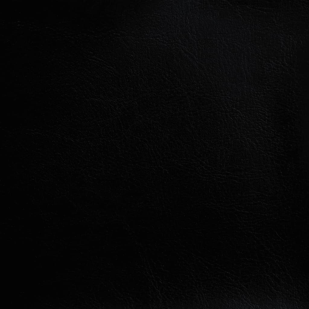 vidaXL Fotoliu tip cuvă cu taburet, negru, piele ecologică