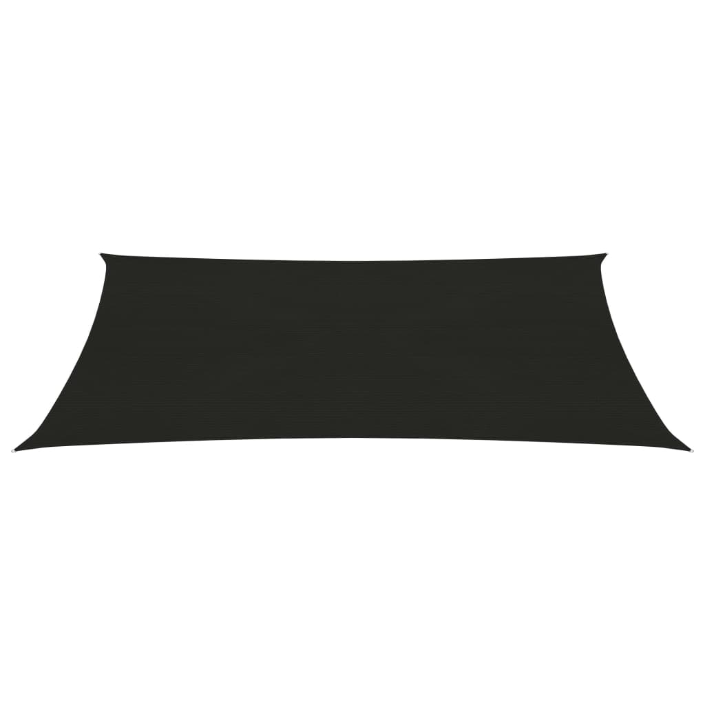 vidaXL Pânză parasolar, negru, 2x4,5 m, HDPE, 160 g/m²