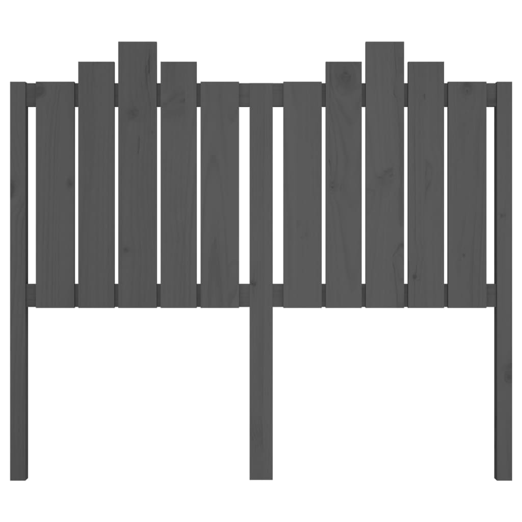 vidaXL Tăblie de pat, gri, 126x4x110 cm, lemn masiv de pin