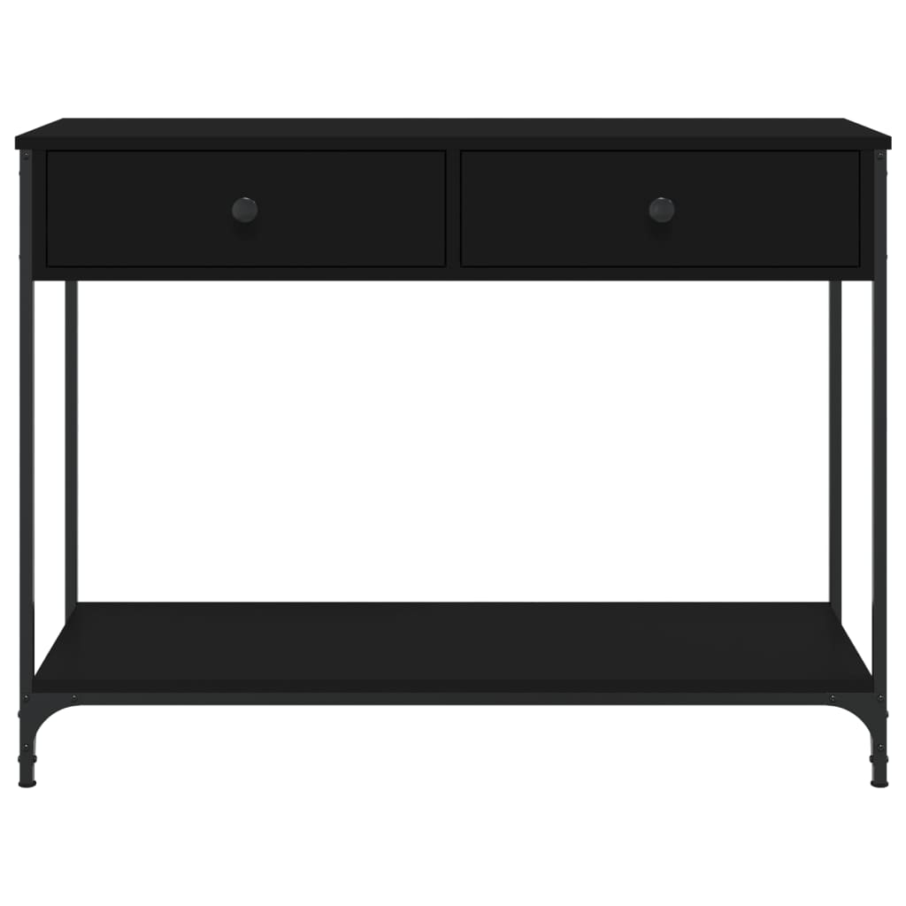 vidaXL Măsuță consolă, negru, 100x34,5x75 cm, lemn compozit