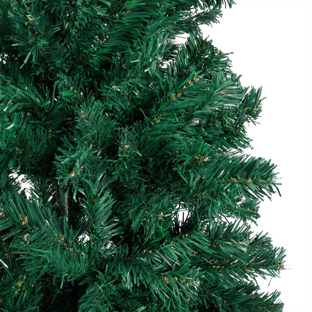 vidaXL Brad de Crăciun artificial cu ramuri groase, verde, 210 cm, PVC