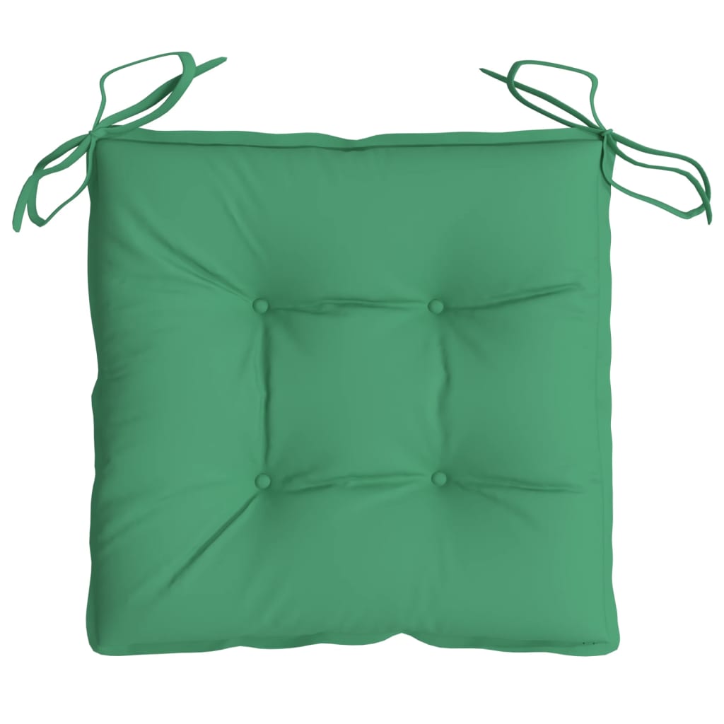 vidaXL Perne de scaun, 2 buc., verde, 50 x 50 x 7 cm, textil
