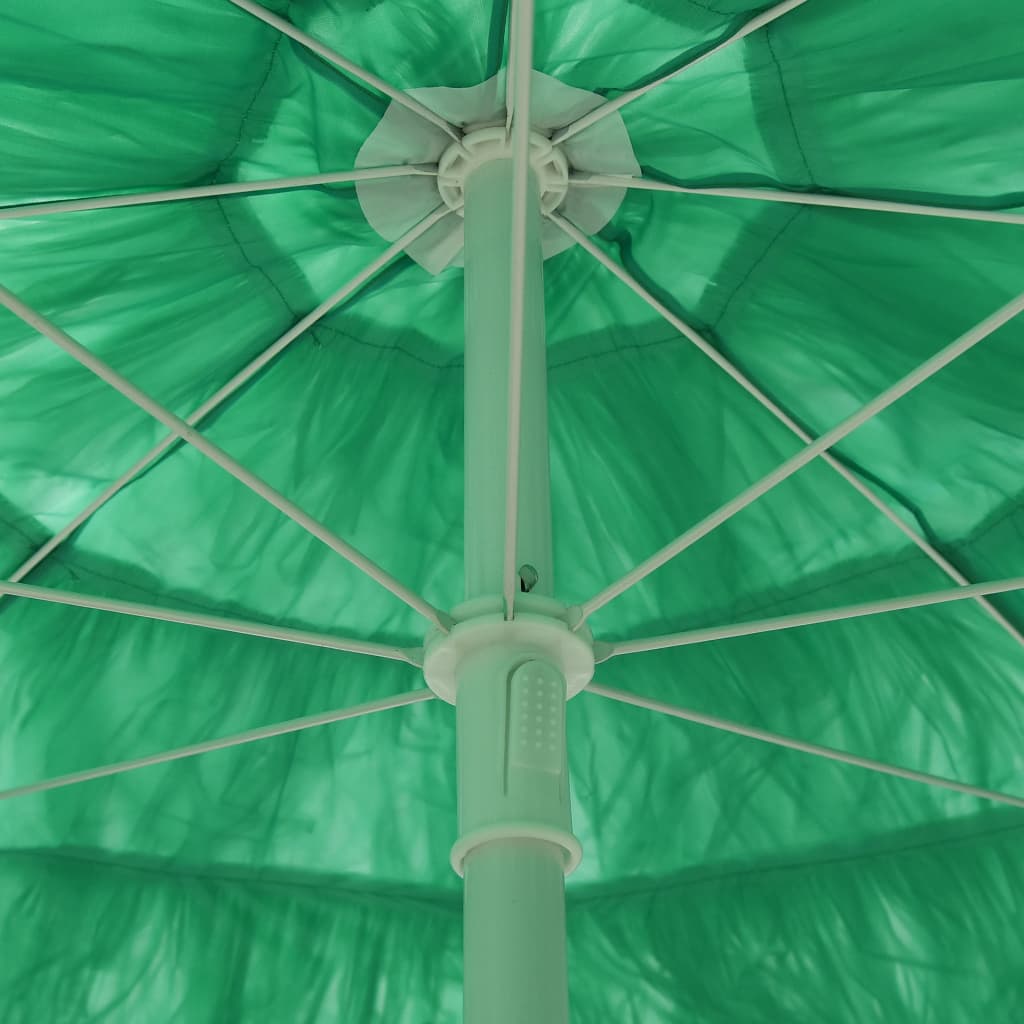 vidaXL Umbrelă de plajă Hawaii, verde, 180 cm