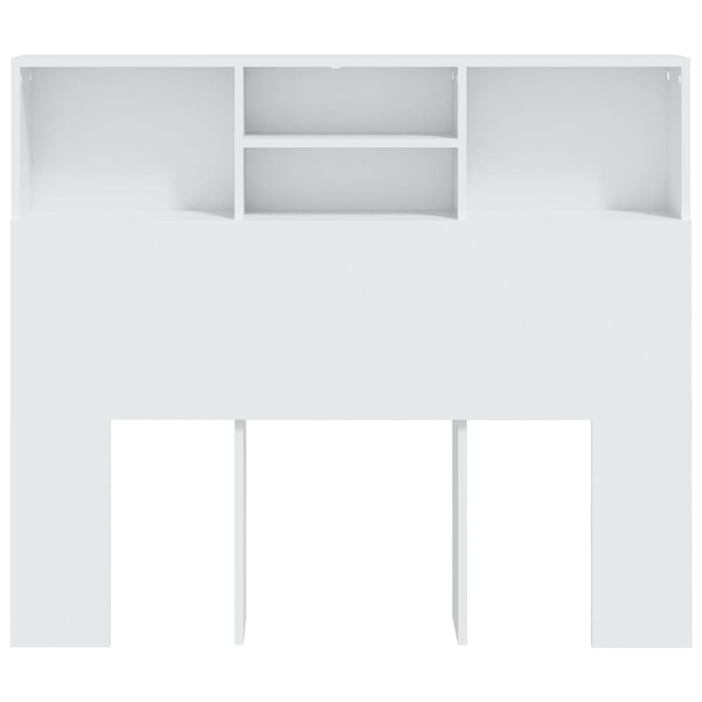 vidaXL Tăblie de pat cu dulap, alb, 120x19x103,5 cm
