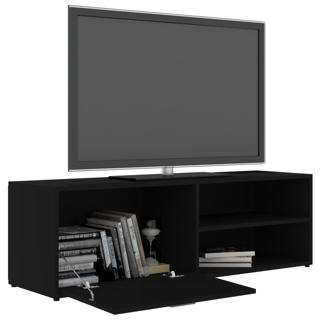 vidaXL Comodă TV, negru, 120 x 34 x 37 cm, PAL